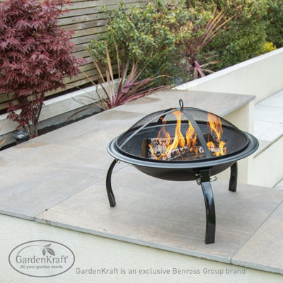GardenKraft 19589 22" BBQ Grill and Firepit - 9