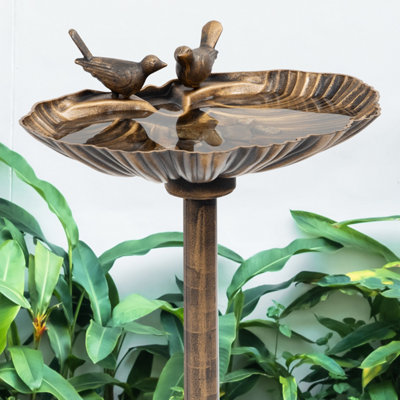 GardenKraft 23940 Clam Shell Design Bird Bath - 8