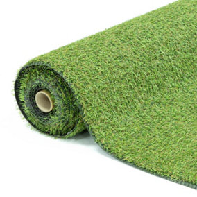 GardenKraft 26019 4m x 1m Green Artificial Grass - 25mm Pile High