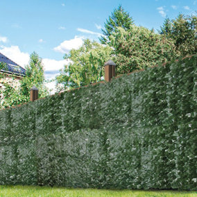 GardenKraft 26120 3m x 1m Dark Ivy Leaf Covered Trellis