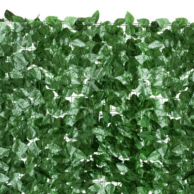 GardenKraft 26120 3m x 1m Dark Ivy Leaf Covered Trellis - 7