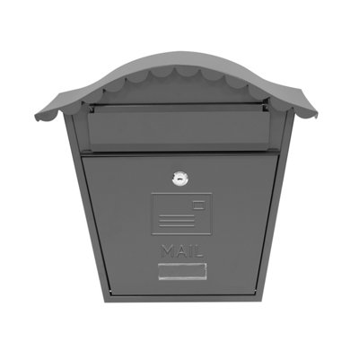 GardenKraft Classic Grey Wall-Mounted Letterbox