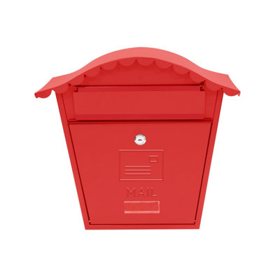 GardenKraft Classic Red Wall-Mounted Letterbox