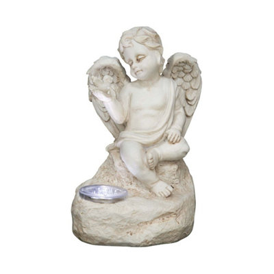GardenKraft Cupid Angel Outdoor Solar Light