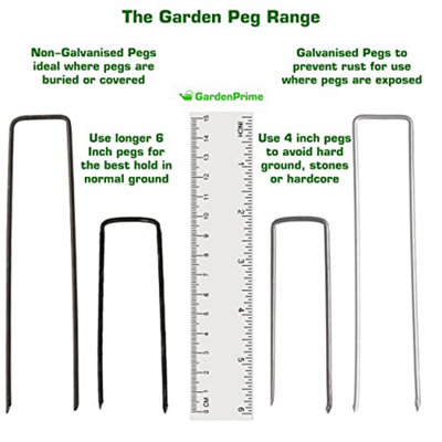 6 Landscape Fabric Metal Garden Staples/Galvanised U Pins/Garden Securing  Pegs - China Galvanized Artificial Turf Pegs and Garden Staple price