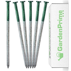 GardenPrime Half Green Artificial Grass Nails (L)150mm (W)4.5mm - 100 Pack
