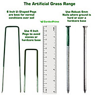 GardenPrime Half Green Artificial Grass Nails (L)150mm (W)6mm