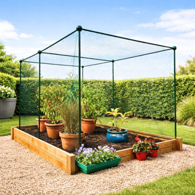 4 Pack Pop Up Garden Plant Covers - 39"x18"x16", Mesh Net With Ground Stakes, Protect Veggies From Animals