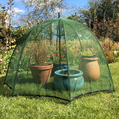 GardenSkill Mesh Net Umbrella Fruit Vegetable Plant Cover for Bird Pest Protection 1.5m x 0.9m H