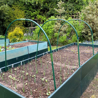GardenSkill Metal Garden Tunnel Hoop Kit - Extendable Arch Hoops for Polytunnel Cloche Plant Protection Raised Bed 1.1x1m H, Pk 6