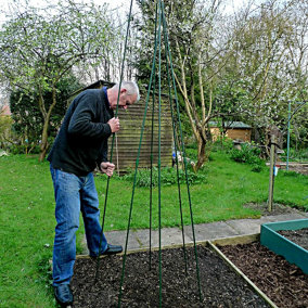 GardenSkill Pea and Runner Bean Wigwam Teepee Grow House Plant Support Frame 2.4m H