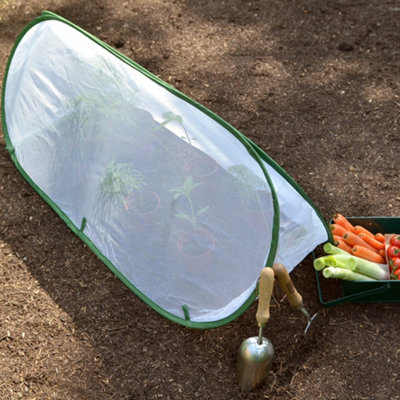GardenSkill Pop Up Grow Tunnel Cloche Insect Net Protection Cover for Carrots Herbs Flowers 150x60cm H