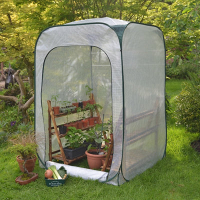 GardenSkill Pop-Up Walk In Greenhouse Tomato Grow House Poly Plant Cover 1.25m x 1.85m H