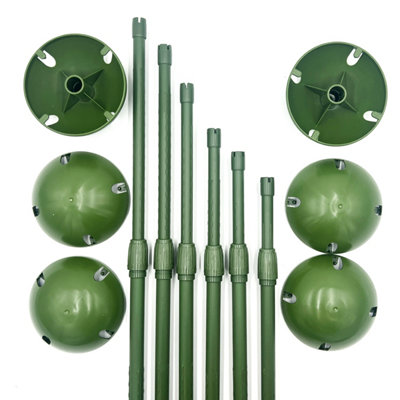 GardenSkill Telescopic Plant Stake & Connector Kit x 6 - Extendable ...