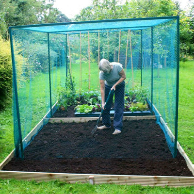 GardenSkill Walk In Heavy Duty Grow House Fruit Cage Plant Protection Bird Mesh Frame 2x2m H