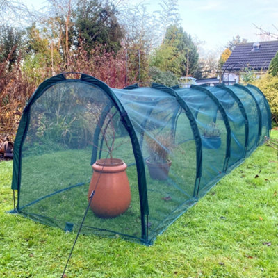 GardenSkill XL Grow Tunnel House Bird Net Insect Mesh Plant Protection Cover 5x1.5m H