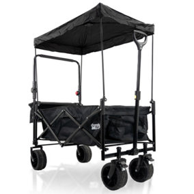 GardenTek Garden Trolley On Wheels 120kg Load 135L Capacity With Brakes GTW260