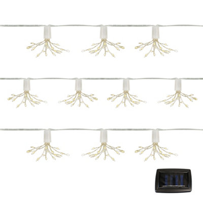 Gardenwize 10-Piece Solar String Lights 2m Solar Starburst LED Lights