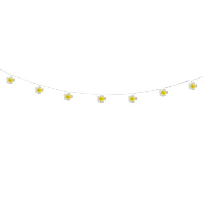 Gardenwize 2 Metre Solar Powered Flowered LED String Lights Wall Garden Fence Decking Patio Tree Lights
