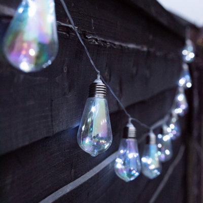 Gardenwize 2 Metre Solar Powered LED Tubular Bulb String Light Fence ...