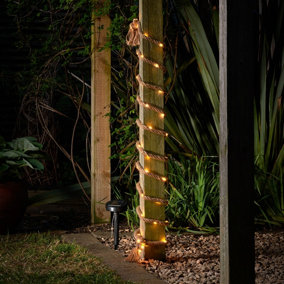 Gardenwize 4 Metre Solar Powered Decorative Rope String Lights Patio Decking Tree Wall Lights