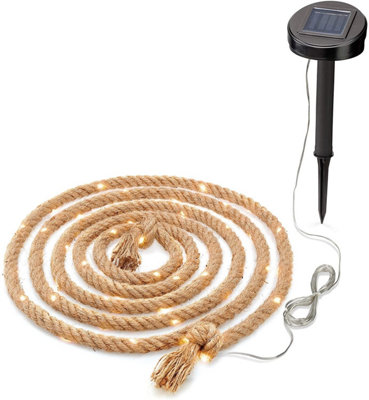 Gardenwize 4 Metre Solar Powered Decorative Rope String Lights Patio ...