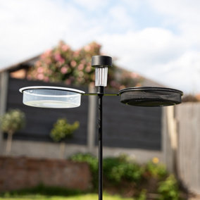 Gardenwize Freestanding Bird Feeder With Solar LED