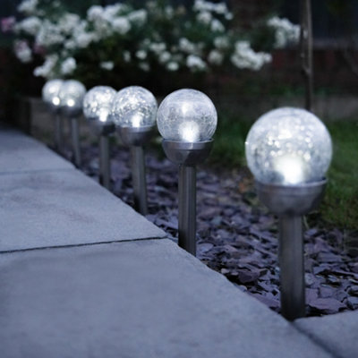 Crackle glass balls with deals lights in