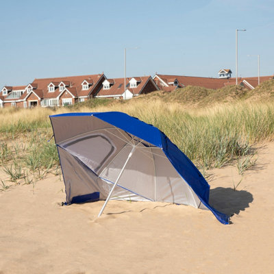 Gardenwize Garden Outdoor Beach 2-in-1 Wind Break & Parasol Umbrella - 3