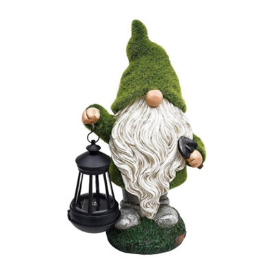 thumbnail image 2 of Solar LED Gnome Statue With Firework Lights - Waterproof Resin Outdoor Garden Decor 2 of 6