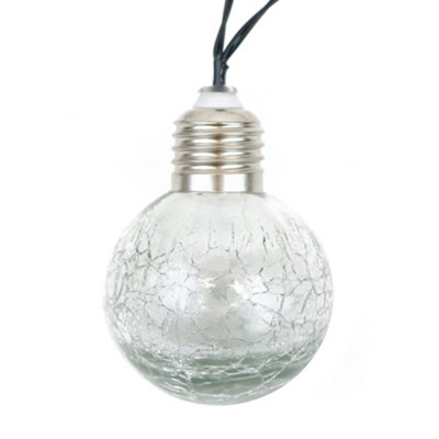 Gardenwize Garden Outdoor Solar  Coloured Crackle Ball String Fairy Lights - 3