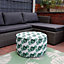 Gardenwize Home Garden Outdoor Picnic Bali Leaf Inflatable Ottoman Pouf Stool Chair