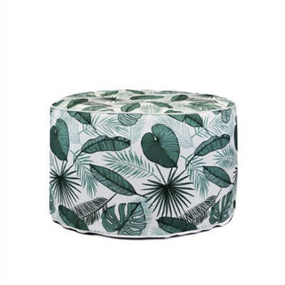 Gardenwize Home Garden Outdoor Picnic Botanical Leaf Inflatable Ottoman Pouf Stool Chair