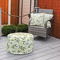 Gardenwize Home Garden Outdoor Picnic Camping Leaf Print Inflatable Ottoman Stool Chair