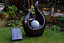 Gardenwize Outdoor Garden Solar Powered Baroque-Style Water Fountain Feature with LED Light