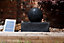 Gardenwize Outdoor Garden Solar Powered Black Granite Finish Water Fountain Feature