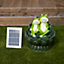 Gardenwize Outdoor Garden Two Frogs on a Lily Pad Water Feature Fountain + Battery Back up