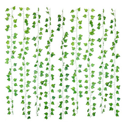 Gardenwize Pack of 12 Artificial Ivy Vines Indoor/Outdoor Interior decor 2m Length Vines UV Protected
