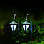 Gardenwize Pack of 2 Solar Powered LED Shepherd Crooks Garden Lantern Decorative Stake Light