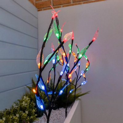 Gardenwize Pack of 3 Multi-Coloured LED Solar Tree Lights