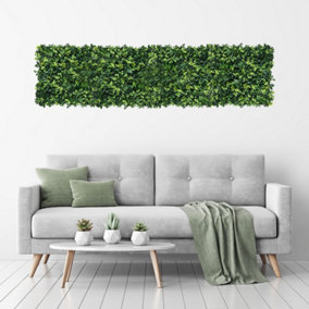Gardenwize Pack of 4 Indoor/Outdoor Artificial Wall Panels Clover UV Protected 50x50cm Living Wall