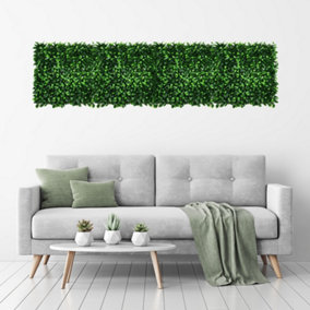 Gardenwize Pack of 4 Indoor/Outdoor Bay Leaf Artificial Wall Panels UV Protected 50x50cm Living Wall