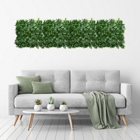 Gardenwize Pack of 4 Indoor/Outdoor Big Leaf Artificial Wall Panels  UV Protected 50x50cm Living Wall