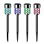 Gardenwize Pack of 4 Solar Powered Colour Changing LED Crystal Stake Light Automatic Garden Lights