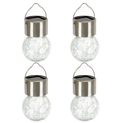 Hanging crackle ball store solar lights