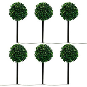 Gardenwize Pack of 6 Solar Powered Topiary LED Garden Bay Ball Stake Lights