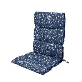 Gardenwize Pair of Outdoor Garden Decorative Full Length Bench Seat Pad Cushions - Hampton Blue
