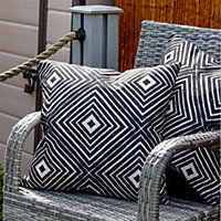 Gardenwize Pair of Outdoor Garden Sofa Chair Furniture Scatter Cushions- Aztec Diamond