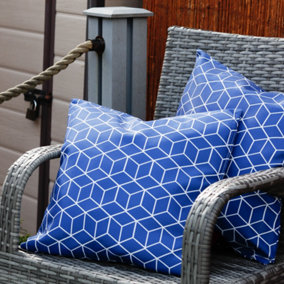 Gardenwize Pair of Outdoor Garden Sofa Chair Furniture Scatter Cushions- Breen Cube