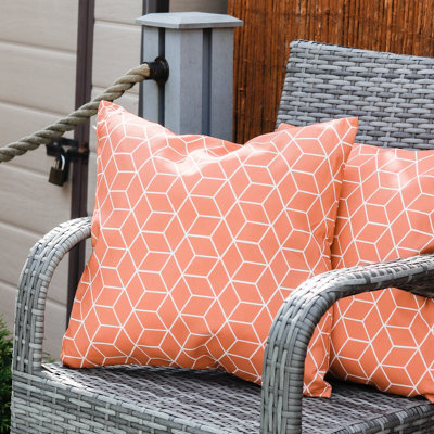 Burnt orange outdoor outlet cushions